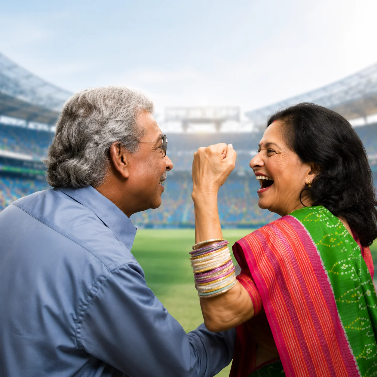 Secure senior couple